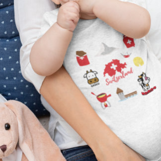 Swiss Culture Souvenir Combo Baby Bodysuit