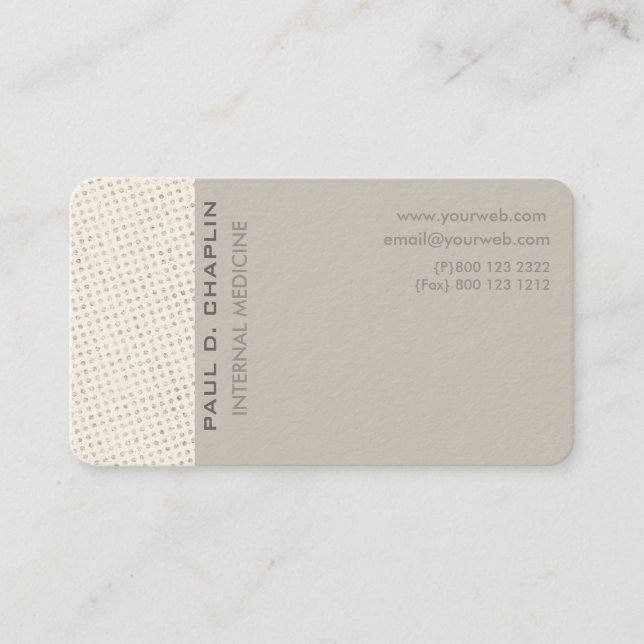 Swiss Dots Minimalistic  Elegant Professional Edgy Business Card (Front)