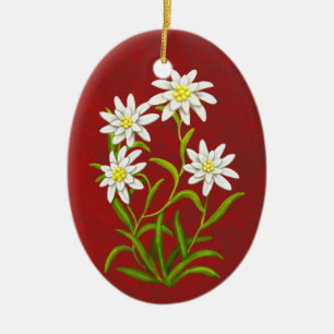 Swiss Edelweiss Alpine Flowers Ornament