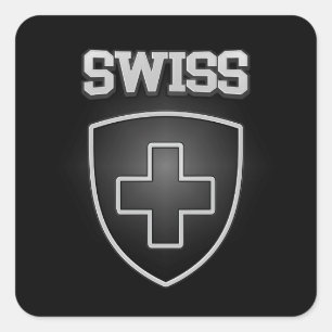 Swiss Emblem Square Sticker