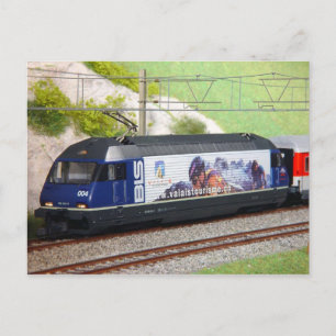 Swiss express train postcard