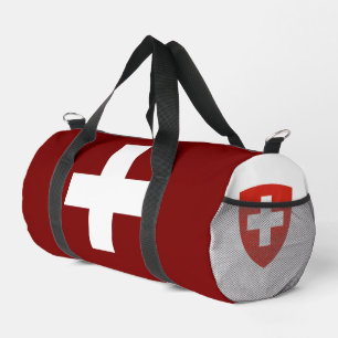 Swiss flag and coat of arms duffle bag