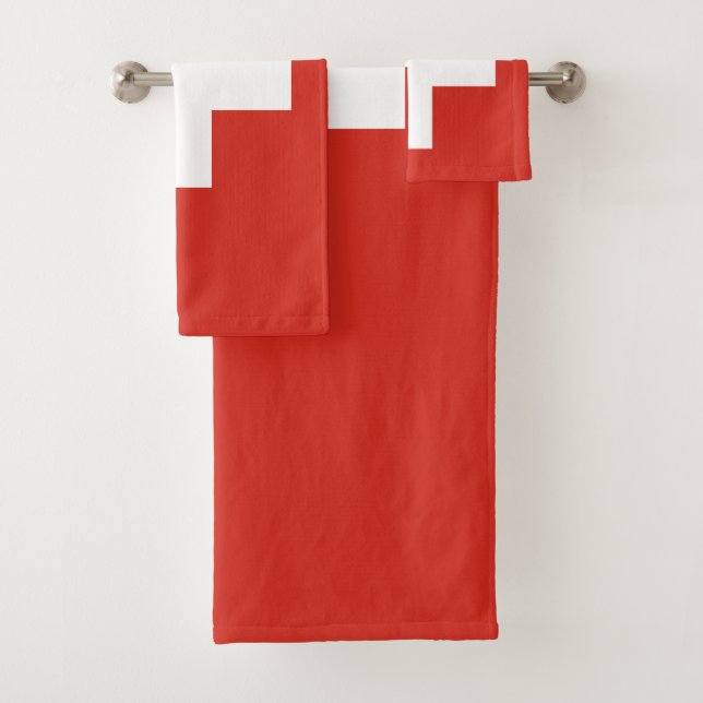 Swiss Flag Bath Towel Set (Insitu)