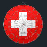 Swiss flag dartboard<br><div class="desc">Flag of Switzerland: "Unus pro omnibus, omnes pro uno" → One for all, all for one!</div>