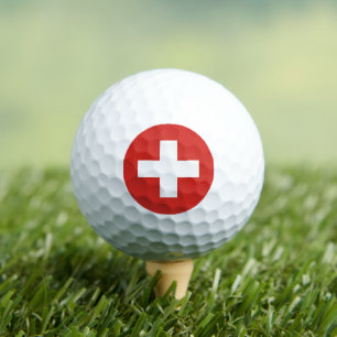 Swiss Flag, Flag of Switzerland Golf Balls