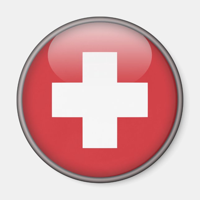 Swiss Flag - Flag of Switzerland Magnet (Front)