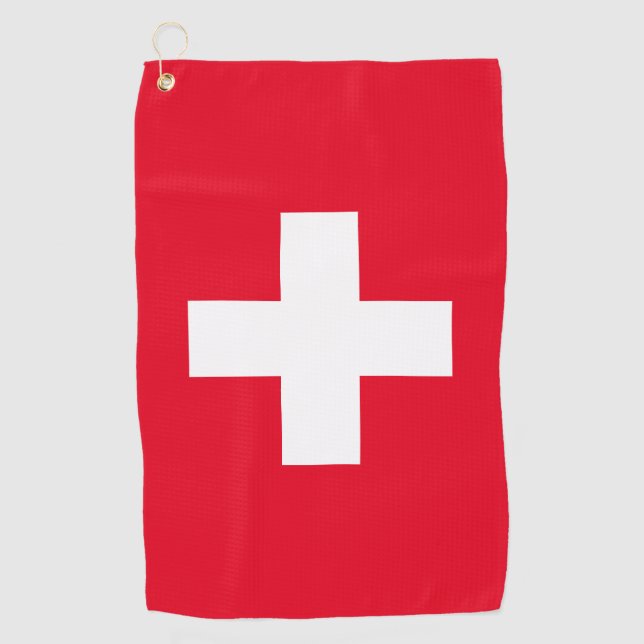 Swiss flag golf towel (Front)