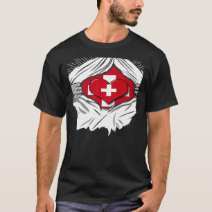 Swiss flag home of Switzerland T-Shirt