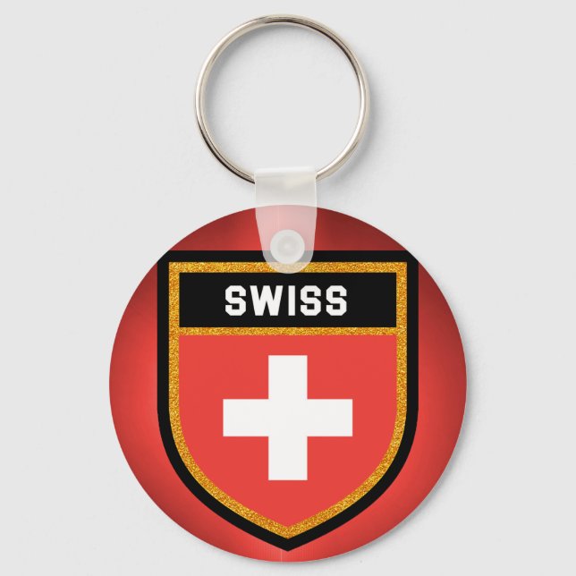Swiss Flag Key Ring (Front)