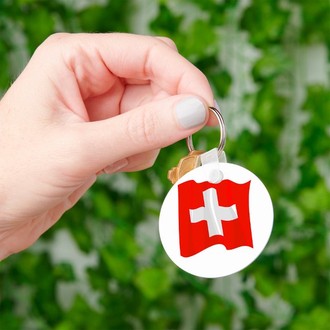Swiss Flag Keychain (Creator Uploaded)