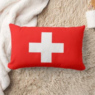 Swiss flag lumbar cushion