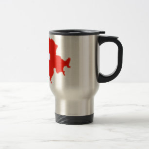 Swiss flag map travel mug