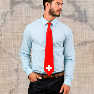 Swiss flag Neck Tie / Switzerland business fashion