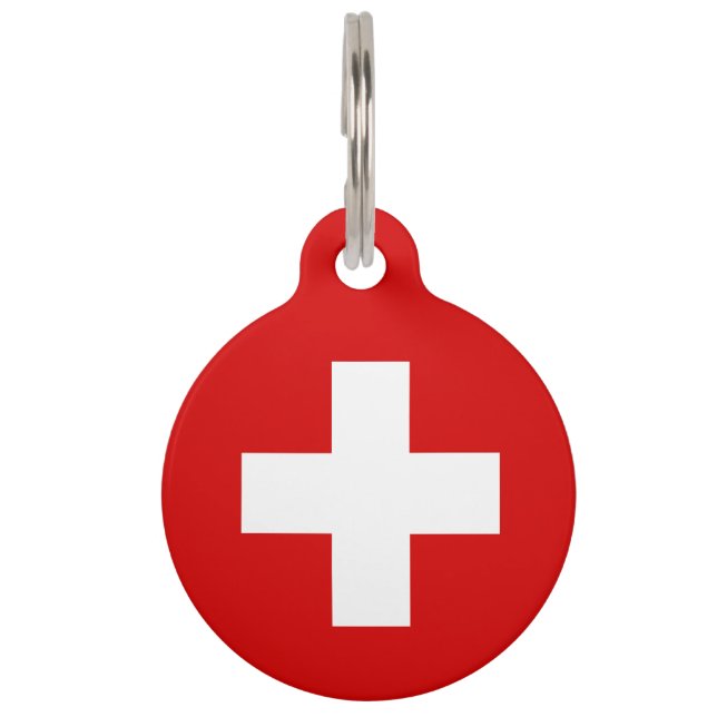 Swiss Flag  Pet Tag (Front)