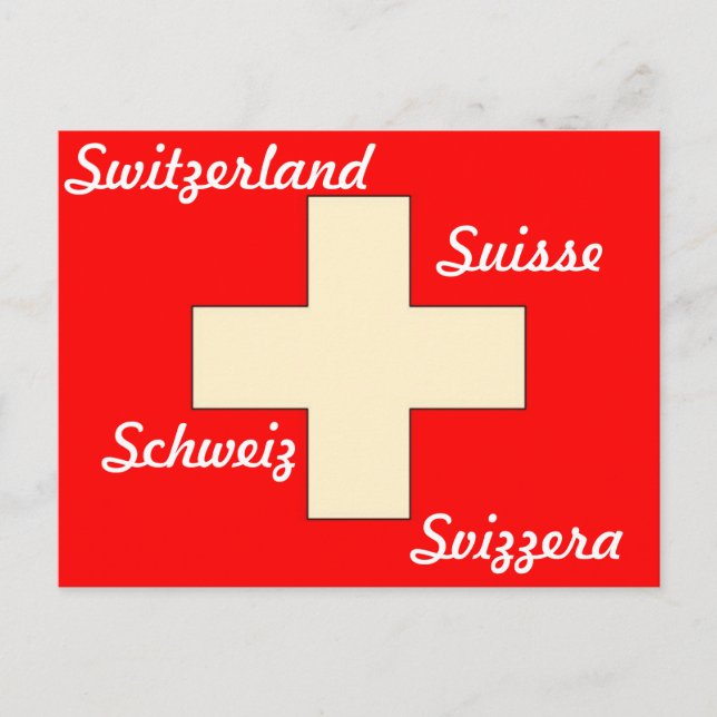 Swiss flag postcard (Front)
