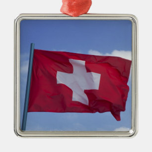 Swiss Flag RF) Metal Tree Decoration