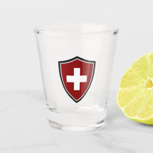Swiss flag shot glass
