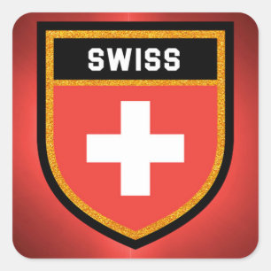 Swiss Flag Square Sticker