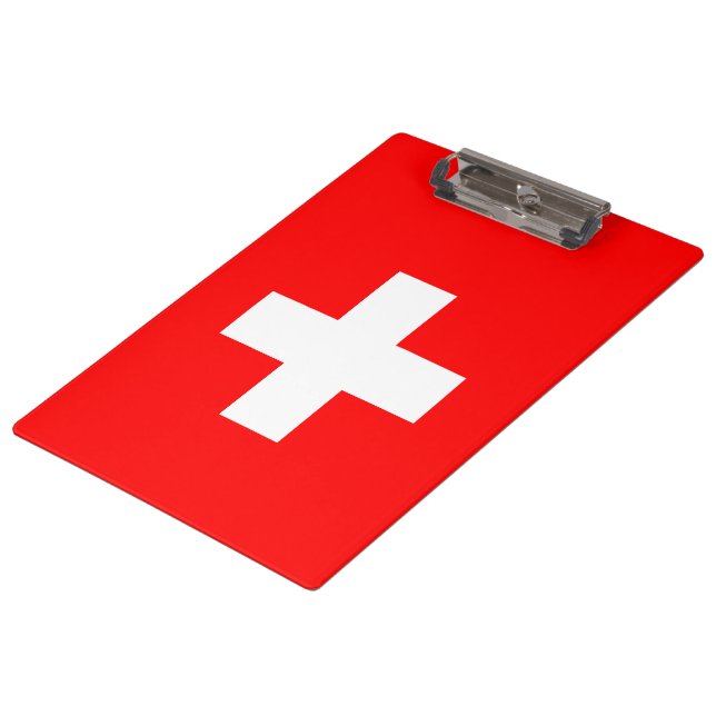 Swiss Flag (Switzerland) Clipboard (Angled)