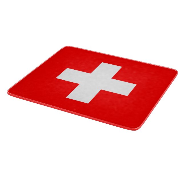 Swiss Flag (Switzerland) Cutting Board (Corner)