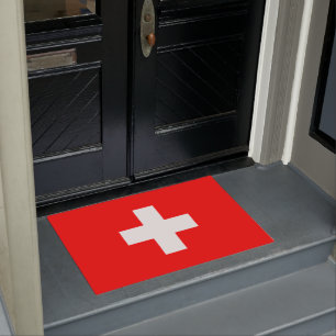 Swiss Flag (Switzerland) Doormat