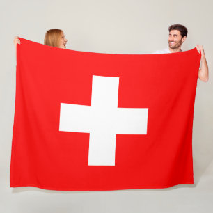 Swiss Flag (Switzerland) Fleece Blanket