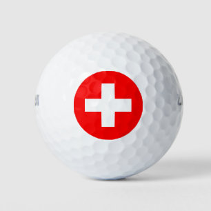 Swiss Flag (Switzerland) Golf Balls