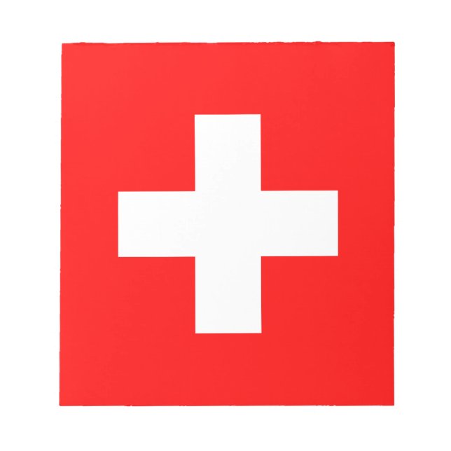 Swiss Flag (Switzerland) Notepad (Front)