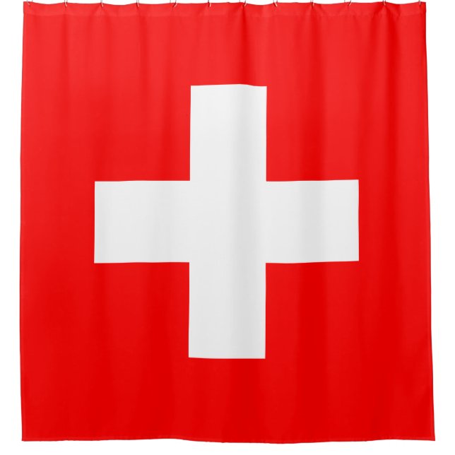 Swiss Flag (Switzerland) Shower Curtain (Front)