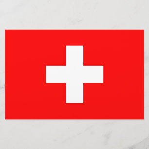 Swiss Flag (Switzerland) Stationery