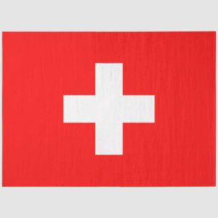 Swiss Flag (Switzerland) Tissue Paper