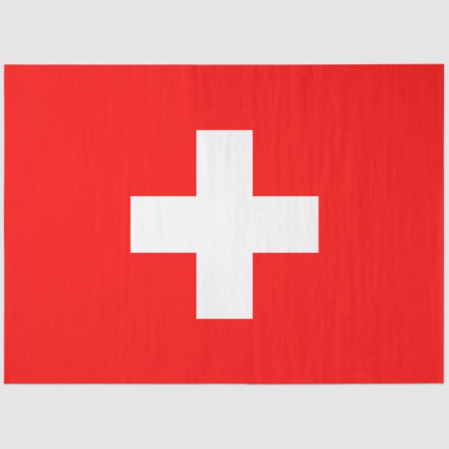 Swiss Flag (Switzerland) Tissue Paper (Front)