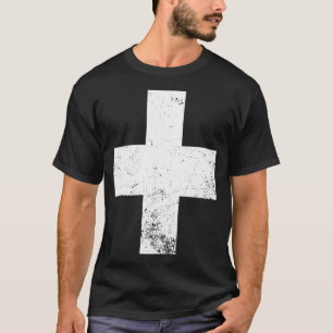 Swiss Flag T   Suisse white cross flag of Switzerl T-Shirt