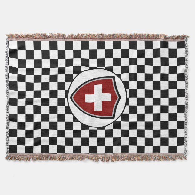 Swiss flag throw blanket (Front)