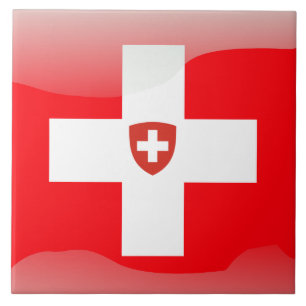 Swiss flag tile