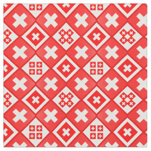 Swiss Flag & Trendy Switzerland Fabric fashion