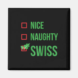 Swiss Funny Switzerland Pajama Christmas Gift Ragl Magnet