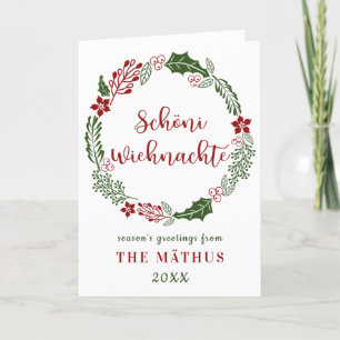 Swiss German Merry Christmas, Custom Holiday Card