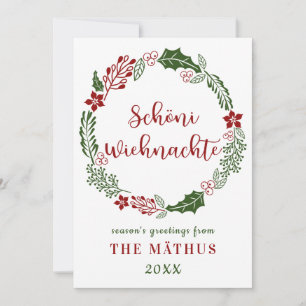 Swiss German Merry Christmas, Custom Holiday Card