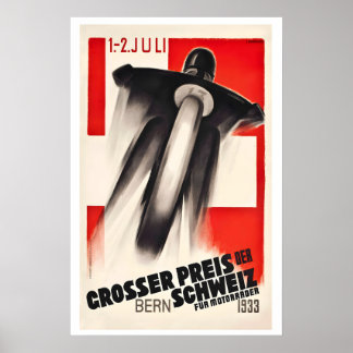 Swiss Grand Prix Circuit des Nations Berne 1933 Poster