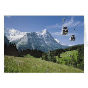 Swiss Greetings cards, Grindelwald, Cablecars