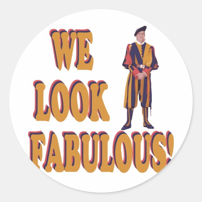 Swiss Guard Classic Round Sticker (Front)