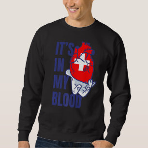 Swiss He Blood Veins Hand Flag Switzerland Sweatshirt