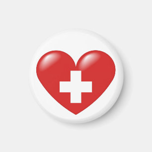 Swiss heart magnet - Schweizer Herz - Coeur suisse