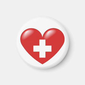 Swiss heart magnet - Schweizer Herz - Coeur suisse