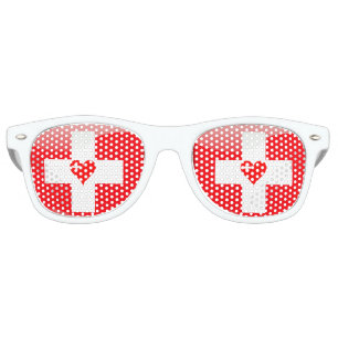 Swiss heart retro sunglasses