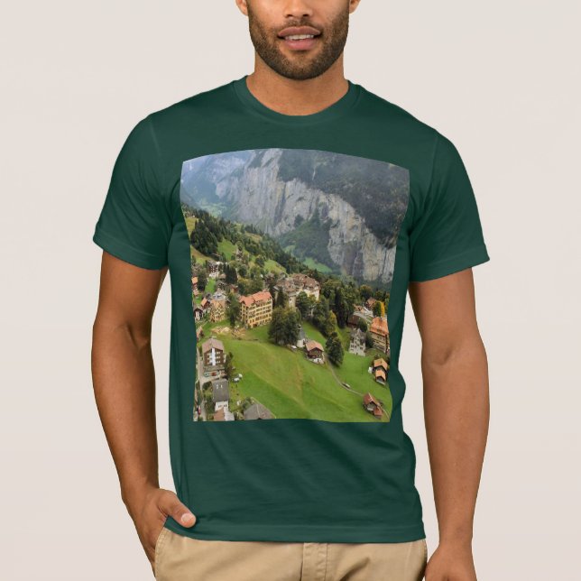 Swiss Images -  Wengen from Mannlichen T-Shirt (Front)