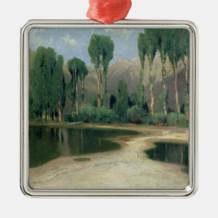 Swiss Landscape Metal Tree Decoration