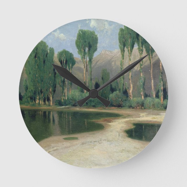 Swiss Landscape Round Clock (Front)