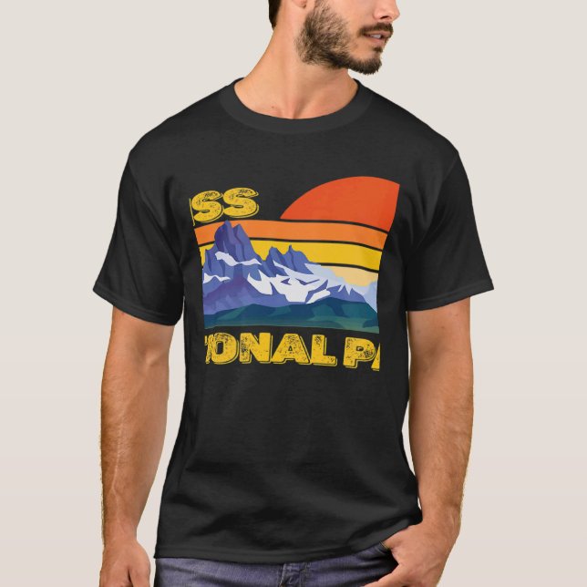 Swiss National Park Alps Souvenir Engadin Retro Ca T-Shirt (Front)